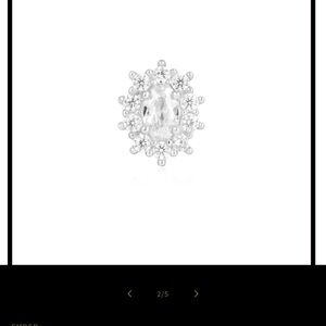 (2) oval halo ember body jewelry ends